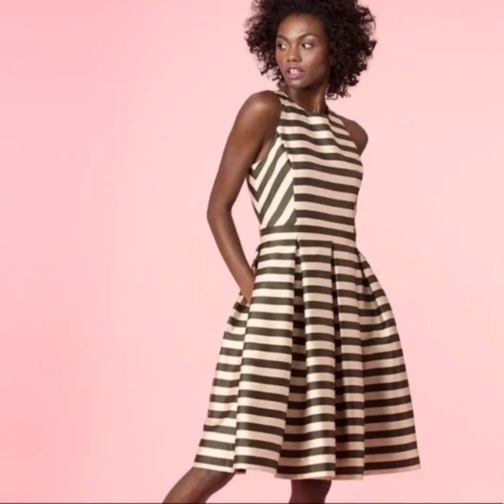 Striped dress fit and flare